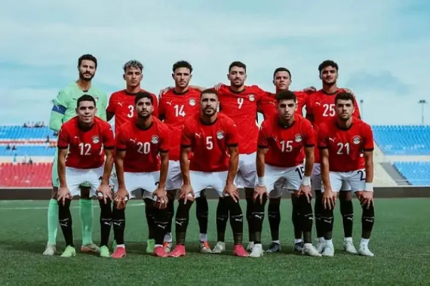 منتخب مصر بزيه التقليدي أمام بوتسوانا في ختام تصفيات كأس أمم أفريقيا