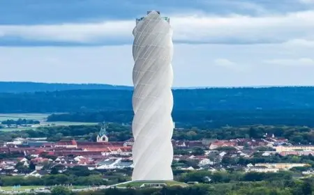 برج عملاق بدون نوافذ على ريف ألمانيا