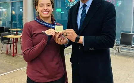 الشباب والرياضة تستقبل هنا جودة بعد حصدها برونزية بطولة العالم