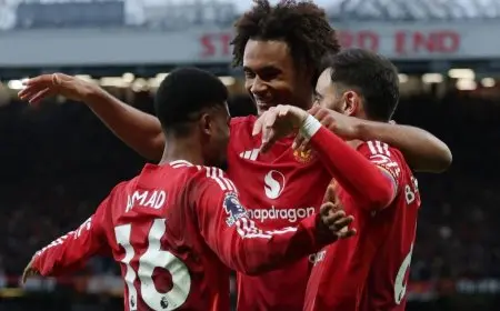 مانشستر يونايتد يكتسح إيفرتون وتألق جماعي مع أموريم