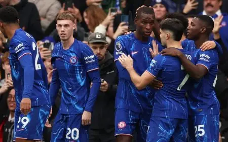 تشيلسي يفوز وجاكسون يحتفل على طريقة البرازيلي رونالدو