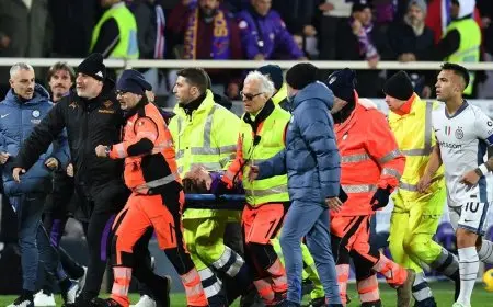 إلغاء مباراة فيورنتينا وإنتر ميلان بعد إصابة بوفي الخطيرة