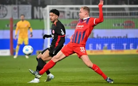 آينتراخت فرانكفورت ضد هايدينهايم.. مرموش يسجل الهدف الأول