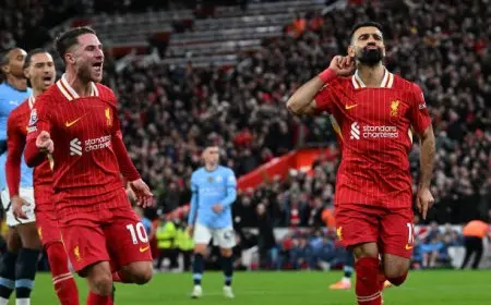 ترتيب هدافي الدوري الإنجليزي بعد هدف محمد صلاح في مانشستر سيتي