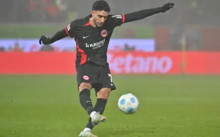 آينتراخت فرانكفورت ضد هايدينهايم.. مرموش يسجل ثاني أهدافه في المباراة