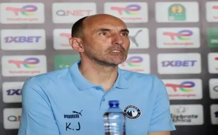 يورتشيتش وماييلي يحضران المؤتمر الصحفي لمباراة بيراميدز ودجوليبا