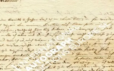 بيع رسالة بخط يد الموسيقار موزارت بـ 400 ألف دولار