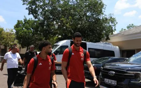 بعثة الأهلي تتحرك إلى الاستاد لخوض مباراة أورلاندو