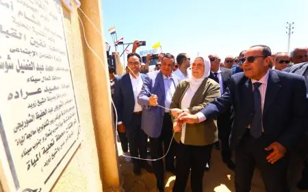 وزيرتا التضامن والتنمية يفتتحون محطات تحلية مياه بالشيخ زويد