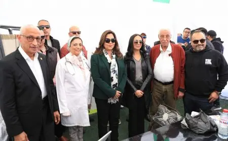 وزيرة التنمية المحلية تشهد إطلاق القافلة الطبية الشاملة بمركز شباب شهداء الروضة بشمال سيناء