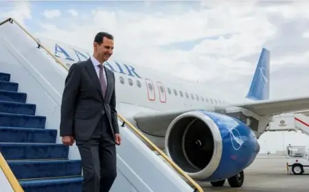 بشار الأسد يصل إلى موسكو مع عائلته