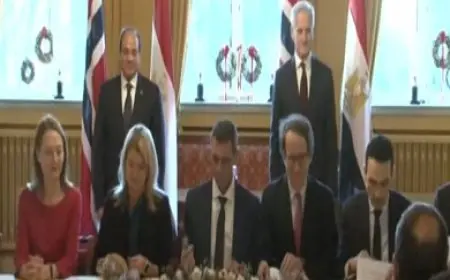 الرئيس السيسي ورئيس الوزراء النرويجي يشهدان التوقيع على عدد من الاتفاقيات الثنائية