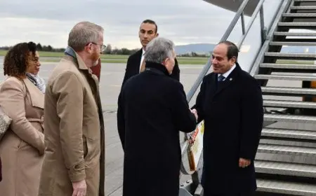 الرئيس السيسي يصل مقر إقامته في العاصمة الأيرلندية دبلن