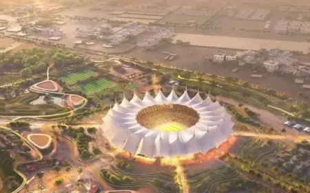 إسناد مشروع استاد مدينة الملك فهد الرياضية لشركة بن لادن