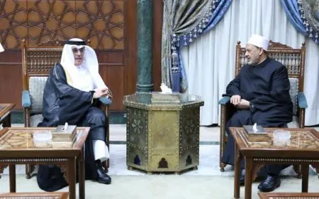 شيخ الأزهر يستقبل رئيس مكتبة قطر الوطنية لبحث تعزيز التعاون