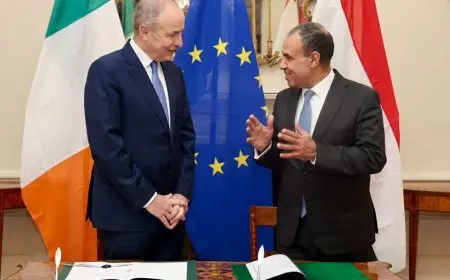 وزير الخارجية يوقع مذكرة تفاهم لتدشين آلية للتشاور السياسى مع أيرلندا