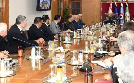 وزير الدفاع يلتقي أعضاء لجنة الدفاع والأمن القومي بمجلس الشيوخ