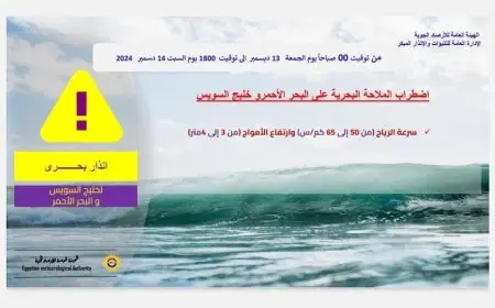 الأرصاد تحذر: اضطراب الملاحة البحرية على البحر الأحمر وخليج السويس بدءًا من الجمعة