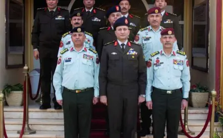 جهاز الرياضة للقوات المسلحة يستقبل وفدا عسكريا أردنيا