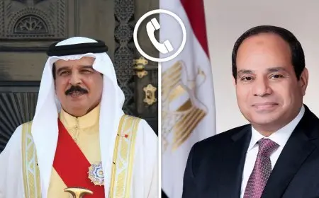 الرئيس السيسي وملك البحرين يؤكدان أهمية تكاتف دول المنطقة لمواجهة الأزمات الاقتصادية الراهنة