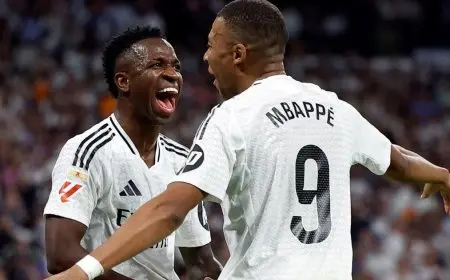 رسالة مبابي لفينيسيوس بعد فوزه بجائزة الأفضل في 2024