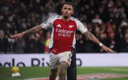 هاتريك جيسوس يقود أرسنال إلى نصف نهائي كأس الرابطة