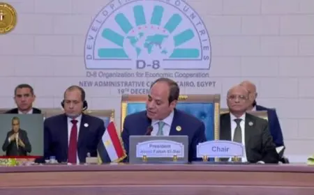 ننشر كلمة السيسي خلال قمة منظمة الدول الثماني النامية للتعاون الاقتصادي في العاصمة الإدارية