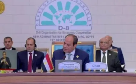 الرئيس السيسي: مصر لن تدخر جهدا في دعم أهداف منظمة الدول الثماني النامية وإعطاء دفعة لأعمالها