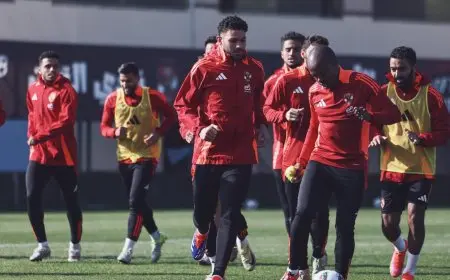 تفاصيل مران الأهلي اليوم استعدادا لمباراة شباب بلوزداد
