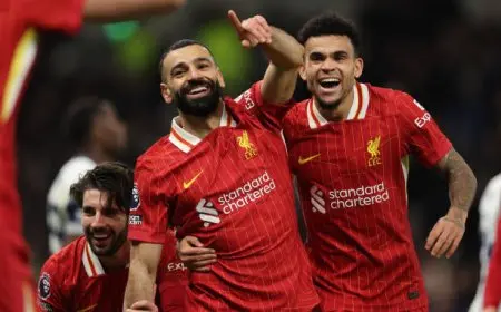 محمد صلاح رجل مباراة ليفربول وتوتنهام في الدوري الإنجليزي