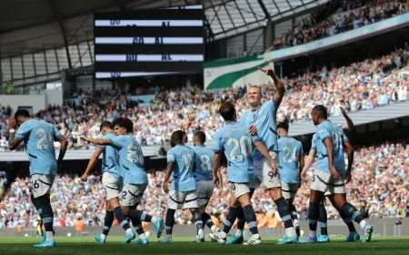 تشكيل مانشستر سيتي ضد إيفرتون.. هالاند في الهجوم