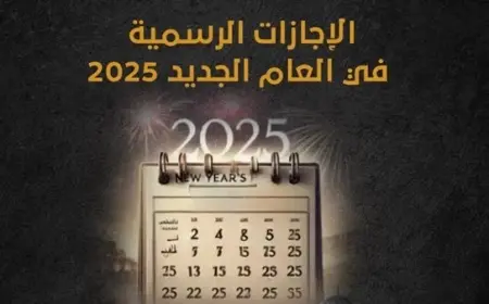الإجازات الرسمية لعام 2025 موعد إجازة عيد الميلاد المجيد ورأس السنة في مصر