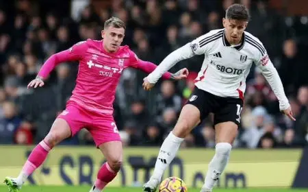 فولهام ضد إيبسويتش تاون.. سامي سموديك يسجل هدف إيبسويتش تاون الأول في مرمى فولهام