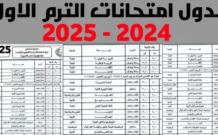 ربنا معاكم.. جدول امتحانات الصف الثالث الاعدادي الترم الاول 2025 محافظة القليوبية والشرقية