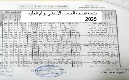 نتيجة الصف الخامس الابتدائي برقم الجلوس 2025 الترم الاول عبر بوابة التعليم الاساسي بالرقم القومي للطالب