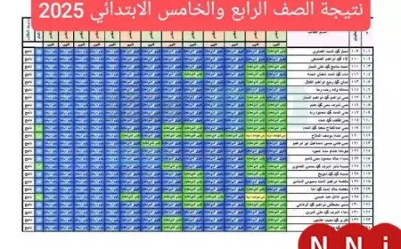 نتيجة الصف الثالث والرابع والخامس والسادس الابتدائي بالاسم فقط الترم الثاني 2025 عبر بوابة التعليم الأساسي برقم الجلوس او بالرقم القومي