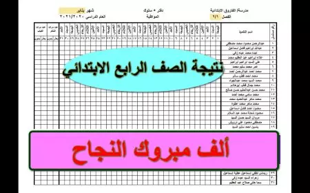 نتيجة الصف الرابع الابتدائي الترم الثاني 2025 برقم الجلوس وبالاسم فقط رابط نتائج الطلاب بوابة التعليم الاساسي