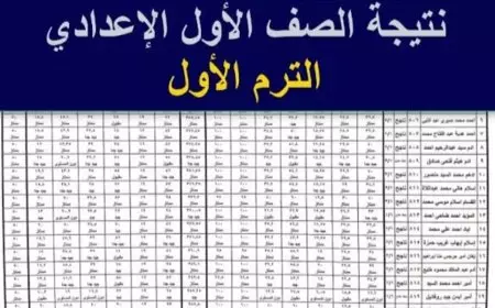 ظهرت الأن.. نتيجة الصف الأول الإعدادي الترم الاول 2025 بالرقم القومي عبر موقع وزارة التربية والتعليم ( بوابه التعليم الاساسي )