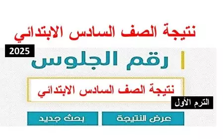 رابط نتيجة الصف السادس الابتدائي الترم الثاني 2025 برقم الجلوس والاسم او بالرقم القومي موقع وزارة التربية والتعليم