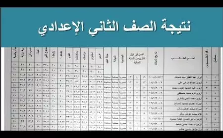 ظهرت الأن .. نتيجة الصف الثاني الاعدادي الترم الثاني 2025 كل المحافظات برقم الجلوس والاسم والرقم القومي