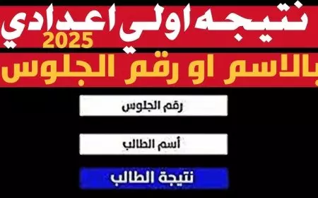 نتيجة الصف الأول الإعدادي محافظة الجيزة برقم الجلوس والاسم 2025 مديرية التربية والتعليم