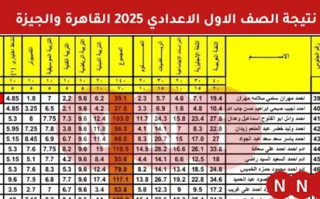 نتيجة الصف الاول الاعدادي الترم الاول 2025 محافظة الجيزة عبر موقع مديرية التربية والتعليم بالجيزة gizaedu.net