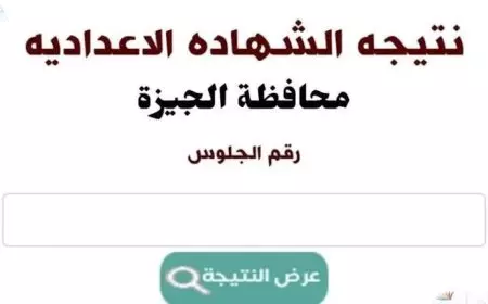 نتيجة الشهادة الإعدادية 2025 في محافظة الجيزة والوادي الجديدبنسبة نجاح مرتفعه وفرحة الطلاب ... استعلم الأن
