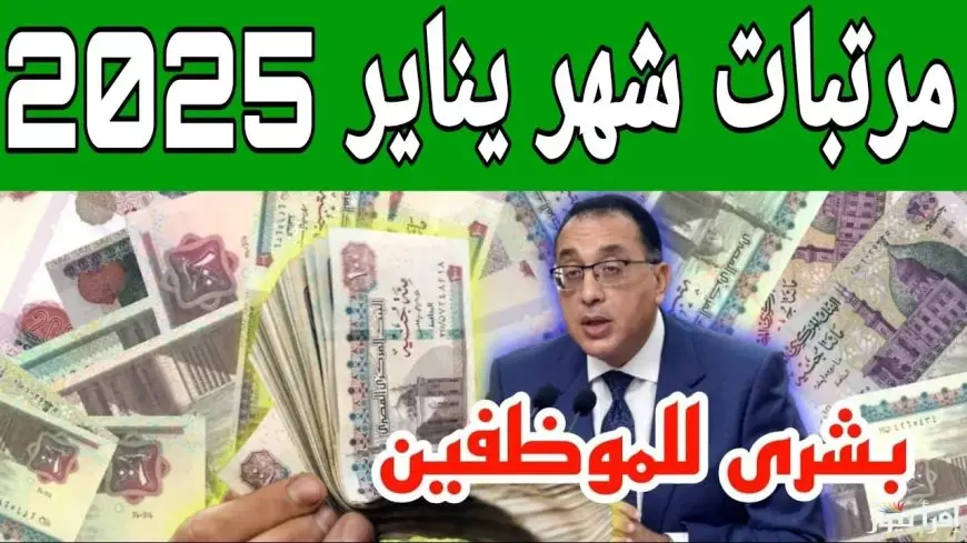 وزارة المالية.. موعد صرف مرتبات شهر يناير 2025 لجميع الموظفين بالقطاع العام والخاص