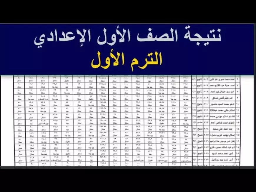 رابط نتيجة الصف الأول الإعدادي برقم الجلوس والاسم 2025 عبر موقع وزارة التربية والتعليم الرسمي