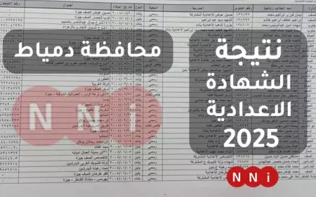 رسميا.. نتيجة الشهادة الإعدادية محافظة دمياط pdf الآن بنسبة نجاح 84.28% عبر مديرية التربية والتعليم بدمياط