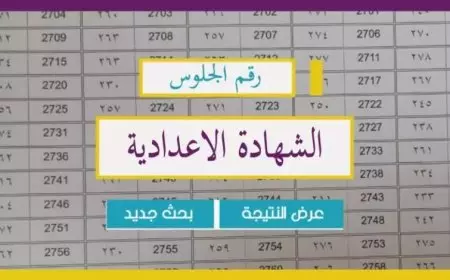 نتيجة الشهادة الإعدادية 2025 برقم الجلوس والأسم في عدد من المحافظات