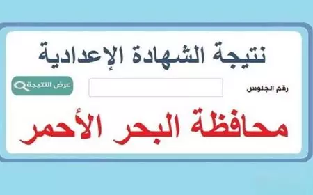 بنسبة 72.5%.. رابط نتيجة الشهادة الإعدادية محافظة البحر الأحمر 2025 برقم الجلوس وبالاسم عبر البوابة الإلكترونية