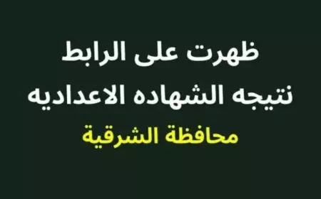 نتيجة الشهادة الإعدادية محافظة الشرقية 2025 بالاسم ورقم الجلوس عبر مديرية التربية والتعليم بالشرقيه ( بعد ساعات )
