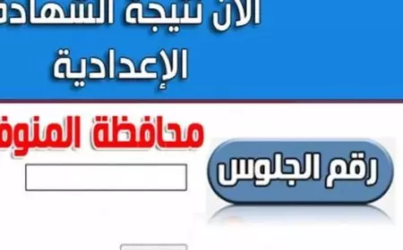 PDF الأن.. نتيجة الشهادة الإعدادية محافظة المنوفية بالاسم 2025 عبر كشوفات النتيجة مديرية التربية والتعليم بالمنوفية